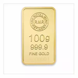 100g Royal Mint Refinery Minted Gold Bar (2)