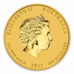 2011 2oz Australian Perth Mint Gold Lunar II: Year of the Rabbit (2)