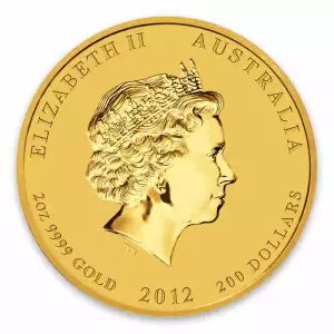 2012 2oz Australian Perth Mint Gold Lunar II: Year of the Dragon (2)
