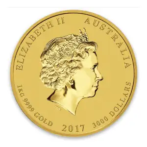2017 1kg Australian Perth Mint Gold Lunar II: Year of the Rooster (2)