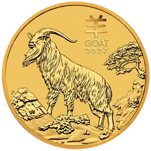 2027 2 oz Australian Perth Mint Gold Lunar Series III: Year of the Goat