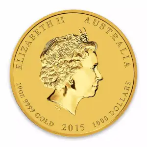 2015 10oz Australian Perth Mint Gold Lunar II: Year of the Goat (2)
